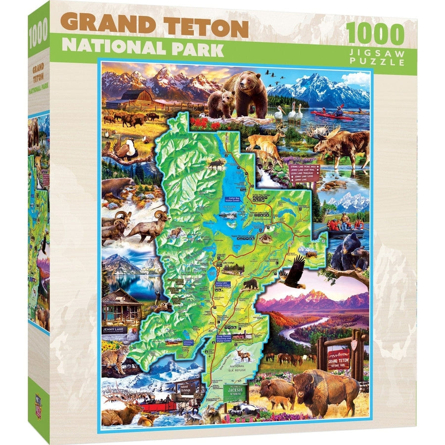 Masterpieces Grand Teton National Park 1000 Piece Jigsaw Puzzle 100% Recycled Image 1