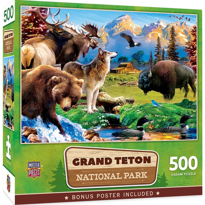 Grand Teton National Park 500 Piece Jigsaw Puzzle 100% Recycled Material USA Made Image 1