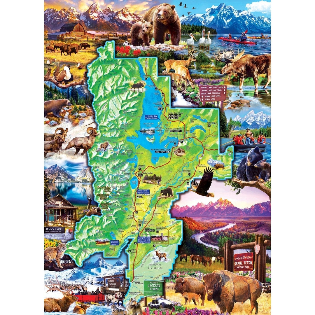 Masterpieces Grand Teton National Park 1000 Piece Jigsaw Puzzle 100% Recycled Image 2