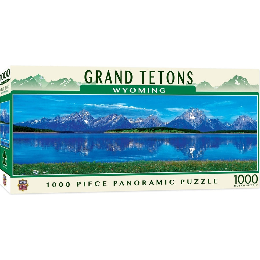 American Vista Grand Teton 1000 Piece Panoramic Jigsaw Puzzle Nature Scene Image 1