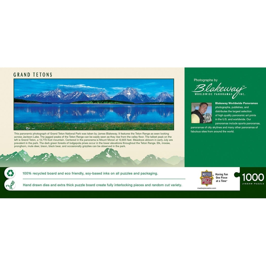 American Vista Grand Teton 1000 Piece Panoramic Jigsaw Puzzle Nature Scene Image 3