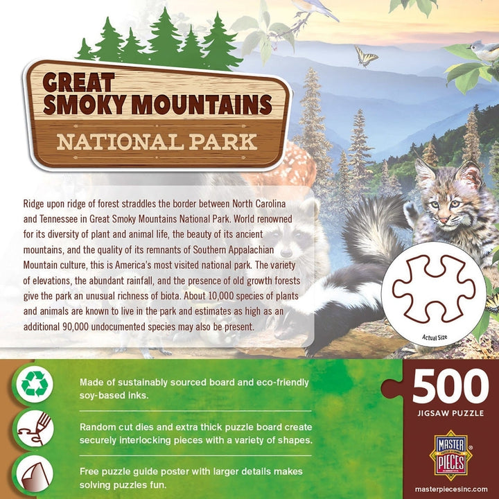 Great Smoky Mountains National Park 500 Piece Jigsaw Puzzle Eco-Friendly Material Image 3