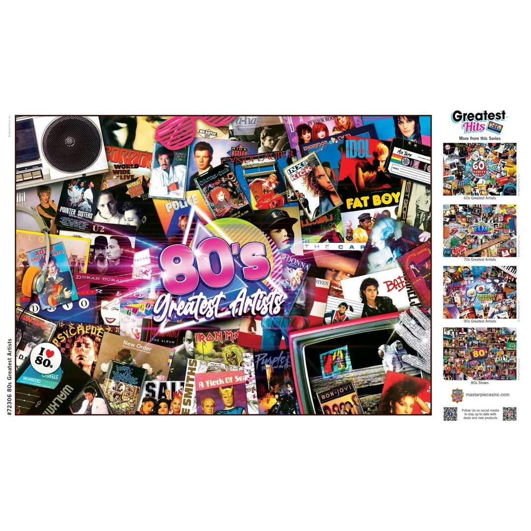 Greatest Hits 80s Jigsaw Puzzle 1000 Piece Vintage Music Album Memories Image 4