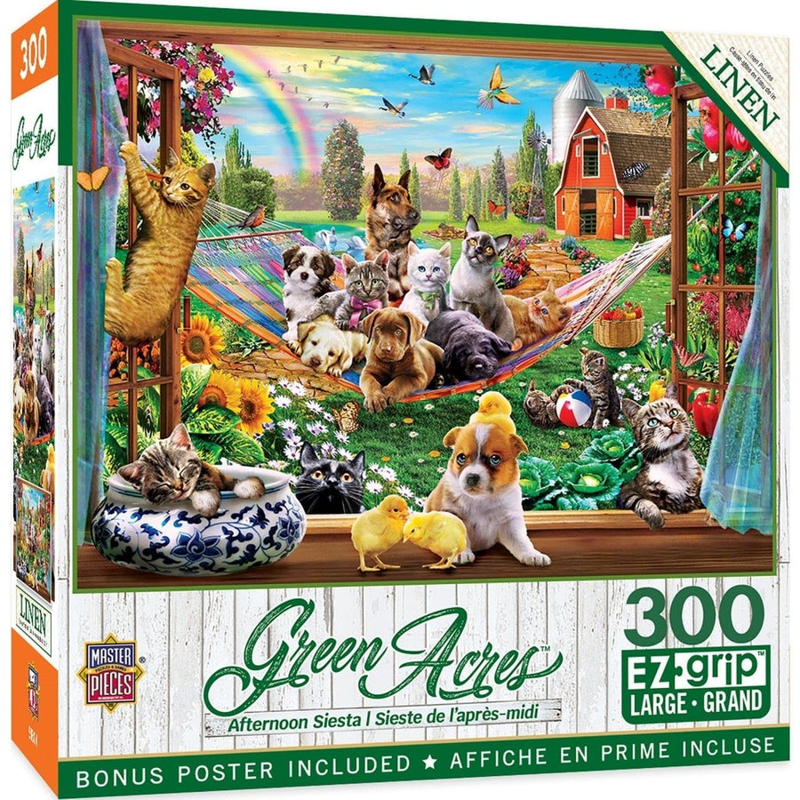 Green Acres Afternoon Siesta 300 Piece EZ Grip Jigsaw Puzzle by MasterPieces Image 1