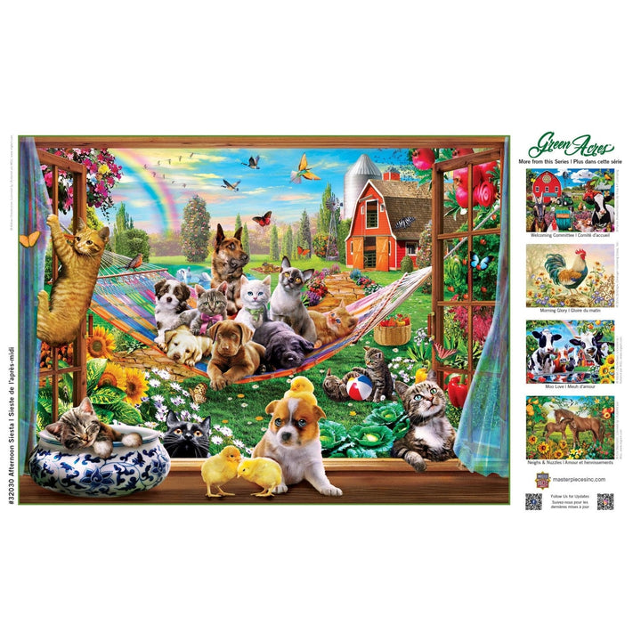 Green Acres Afternoon Siesta 300 Piece EZ Grip Jigsaw Puzzle by MasterPieces Image 4