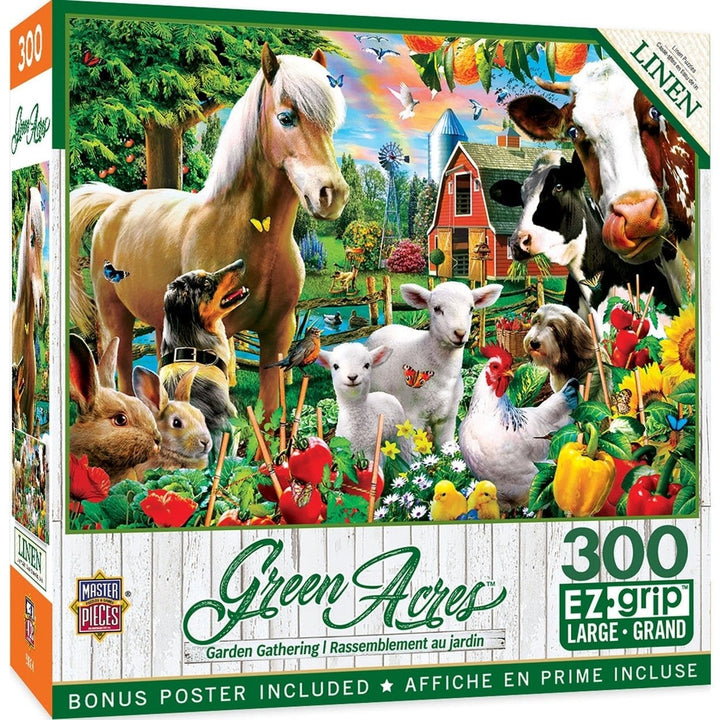 Green Acres - Garden Gathering 300 Piece EZ Grip Jigsaw Puzzle Image 1