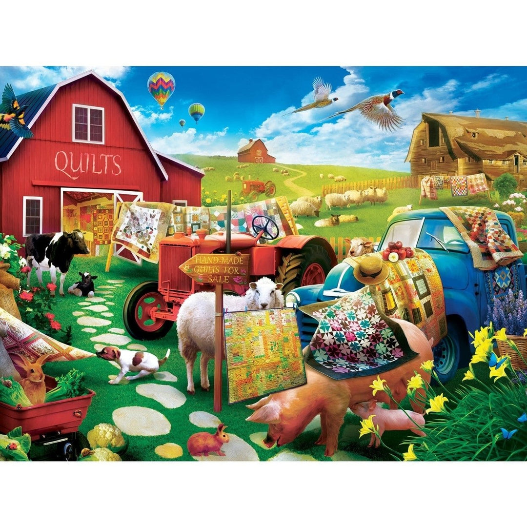 MasterPieces Green Acres EZ Grip Jigsaw Puzzle 300 Piece Farm Animals 18x24 Image 2