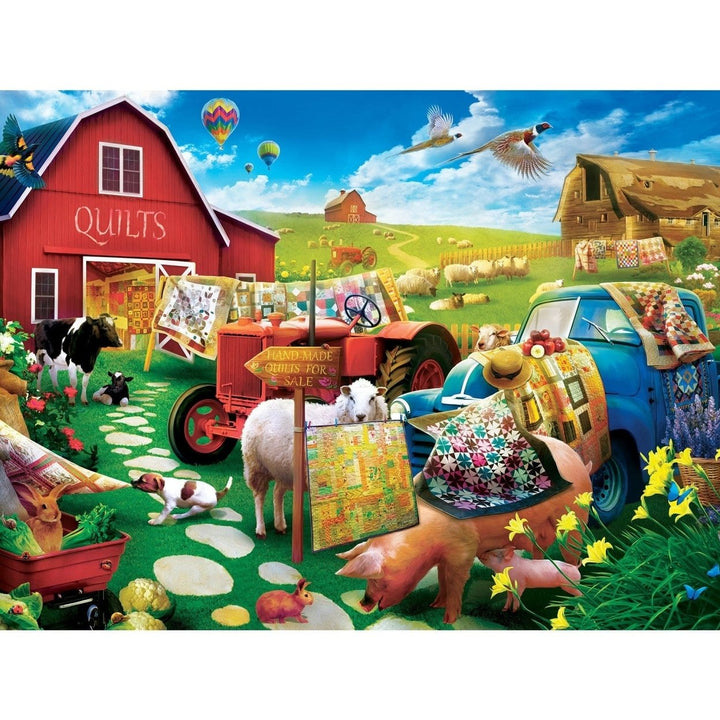 MasterPieces Green Acres EZ Grip Jigsaw Puzzle 300 Piece Farm Animals 18x24 Image 2