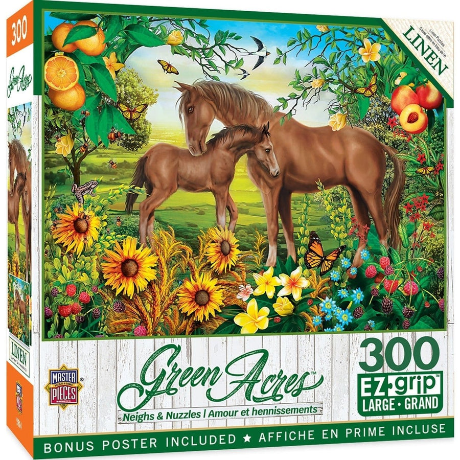 MasterPieces Green Acres EZ Grip Jigsaw Puzzle 300 Piece Farm Animals 18x24 Image 1