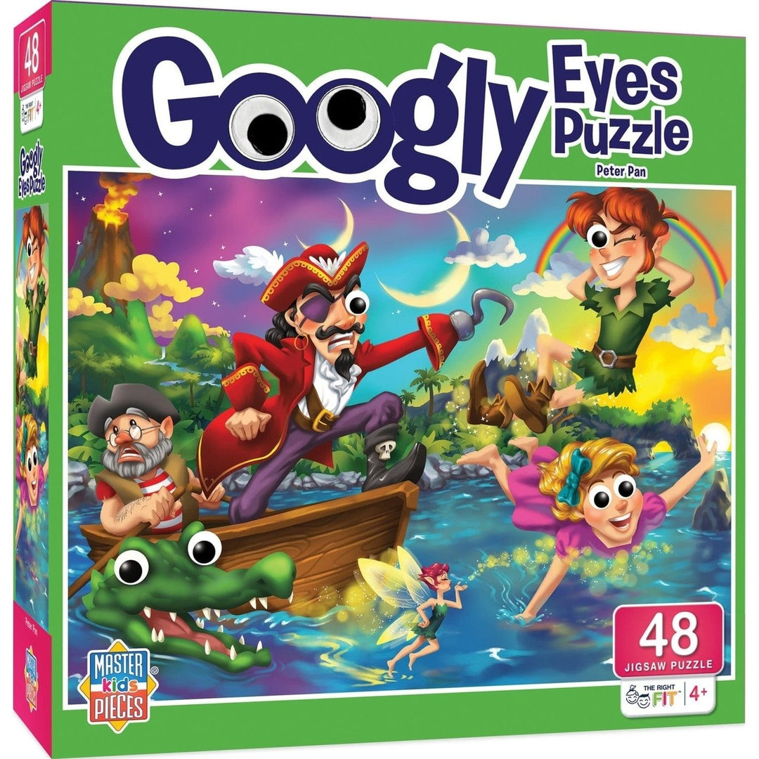 Googly Eyes Peter Pan 48 Piece Jigsaw Puzzle Eco-Friendly 19x14 Inches Image 1