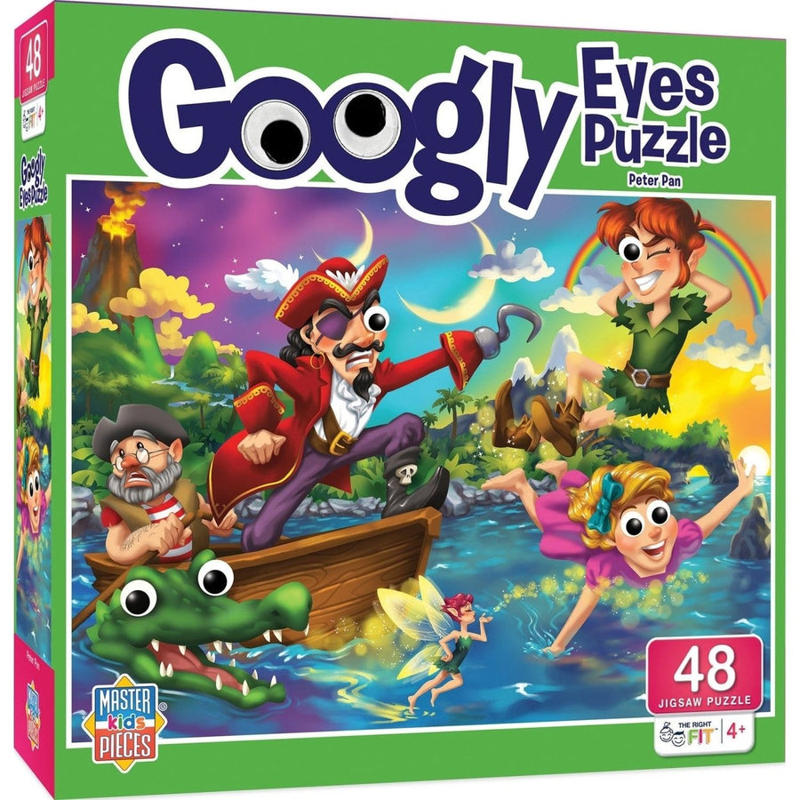 Googly Eyes Peter Pan 48 Piece Jigsaw Puzzle Eco-Friendly 19x14 Inches Image 1