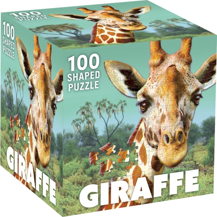 Giraffe 100 Piece Shaped Jigsaw Puzzle Eco-Friendly 100% Recycled Board Image 1