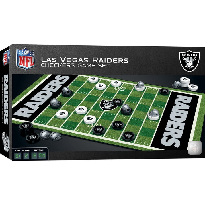 Las Vegas Raiders Checkers Board Game NFL Officially Licensed Fun for All Ages Image 1