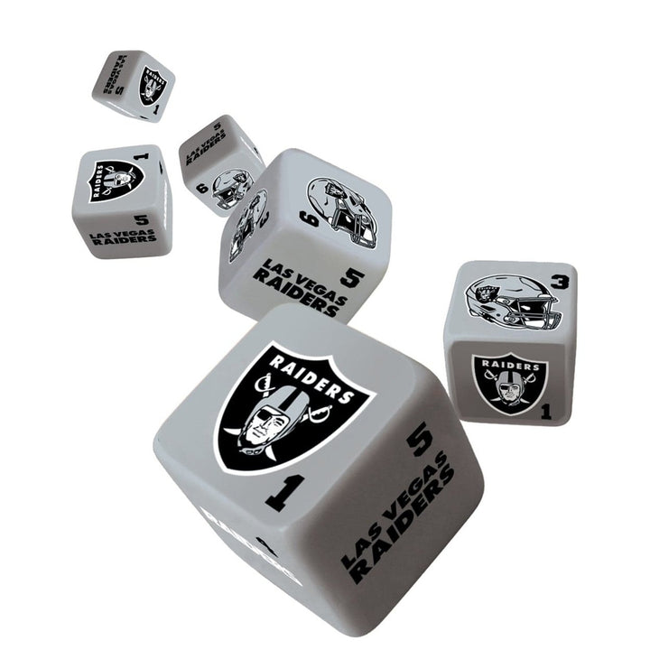 Las Vegas Raiders 19mm Dice Set 6-Piece D6 Officially Licensed Team Colors Image 2