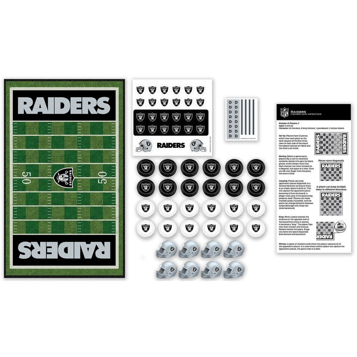 Las Vegas Raiders Checkers Board Game NFL Officially Licensed Fun for All Ages Image 2