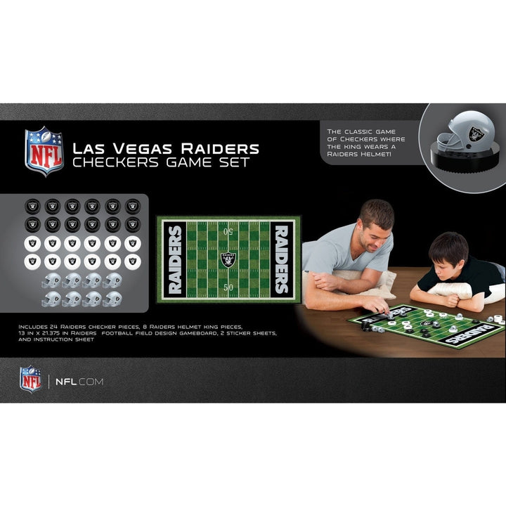 Las Vegas Raiders Checkers Board Game NFL Officially Licensed Fun for All Ages Image 3