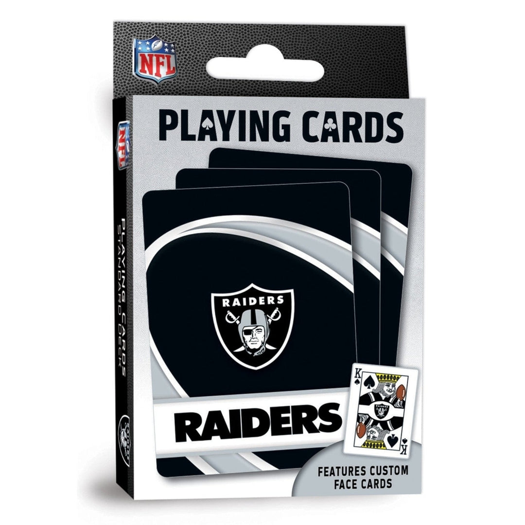 Las Vegas Raiders Playing Cards 54 Card Deck Official NFL Team Design Image 1