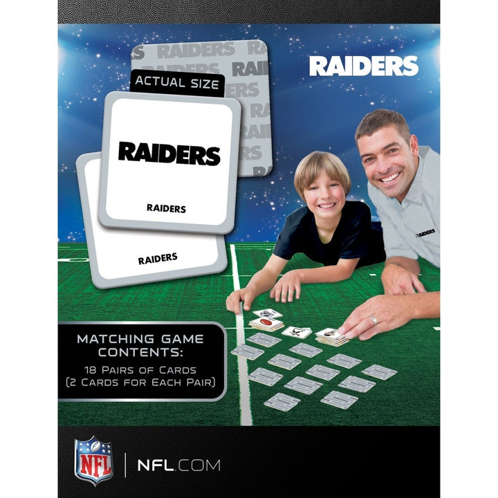 Las Vegas Raiders Matching Game Family Fun NFL Memory Cards 18 Pairs Image 3