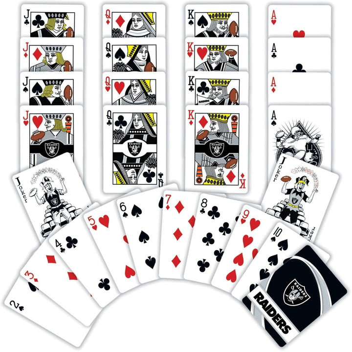 Las Vegas Raiders Playing Cards 54 Card Deck Official NFL Team Design Image 2