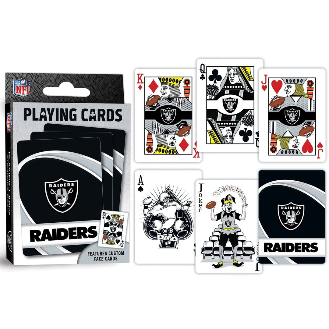 Las Vegas Raiders Playing Cards 54 Card Deck Official NFL Team Design Image 3