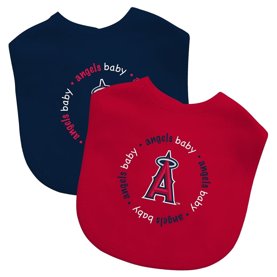 Los Angeles Angels Baby Bibs 2-Pack Cotton Embroidered Unisex Infant Gear Image 1