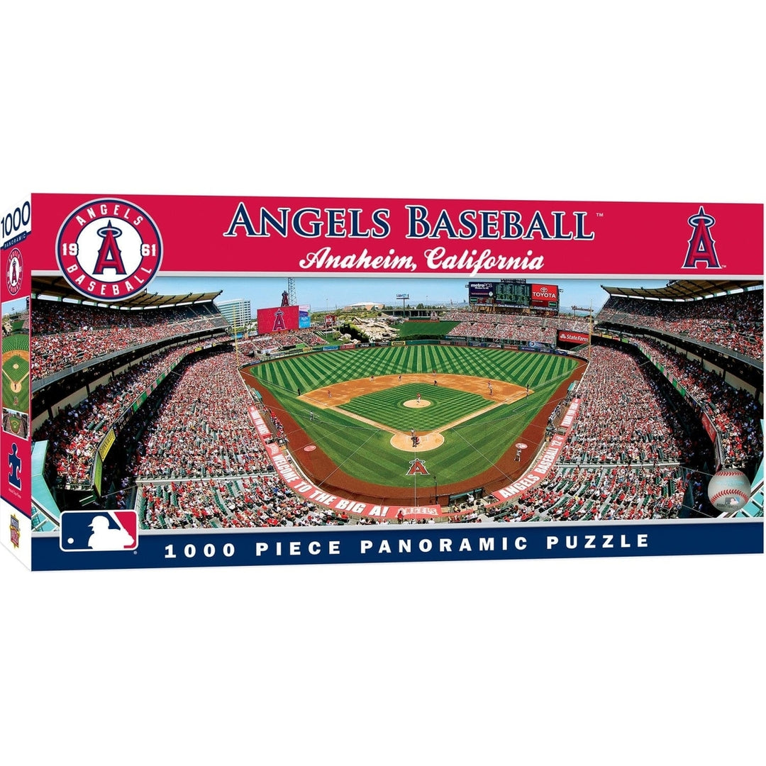 Los Angeles Angels 1000 Piece Panoramic Jigsaw Puzzle MLB MasterPieces Recycled Image 1