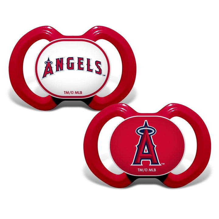 Los Angeles Angels Pacifier 2-Pack Silicone Nipple BPA-Free Infant 3 Months+ Image 1