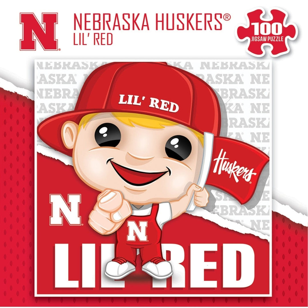 Lil Red Nebraska Cornhuskers Mascot 100 Piece Jigsaw Puzzle 10x10 NCAA Image 3