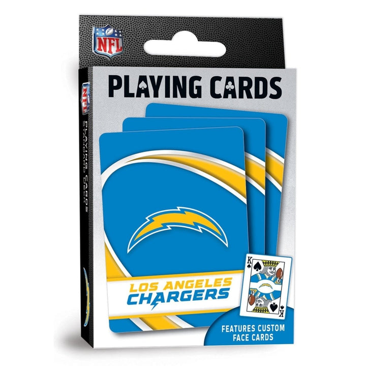 Los Angeles Chargers Playing Cards 54 Card Deck Officially Licensed NFL Merchandise Image 1