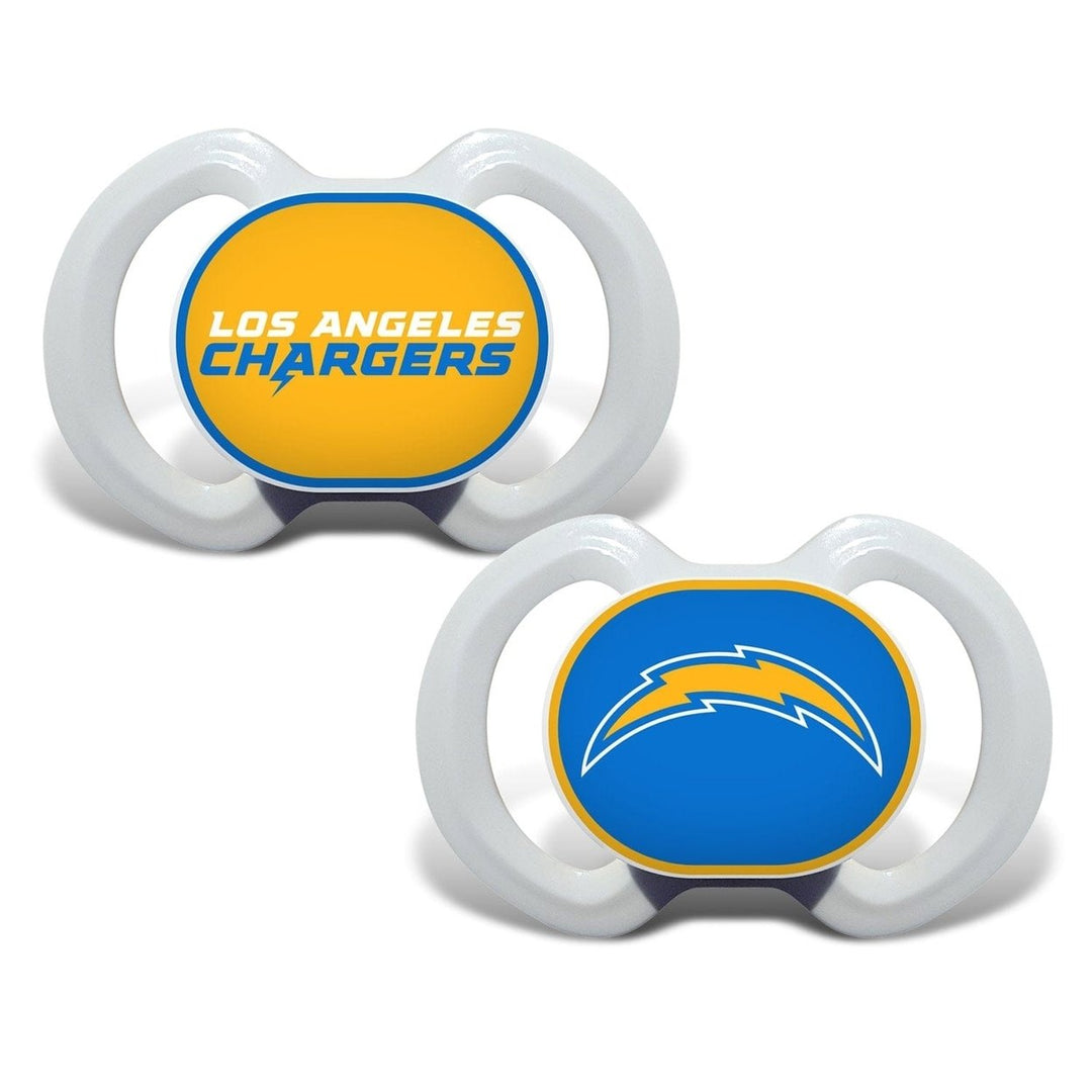 Los Angeles Chargers Pacifier Set 2-Pack BPA-Free Orthodontic Silicone Nipple Image 1