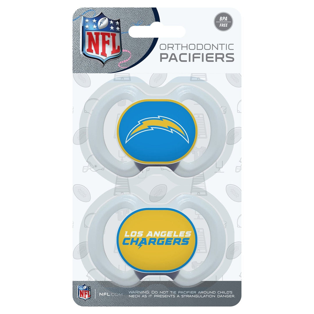 Los Angeles Chargers Pacifier Set 2-Pack BPA-Free Orthodontic Silicone Nipple Image 3