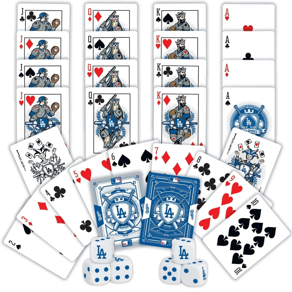 Los Angeles Dodgers Playing Cards and Dice Set Official MLB Casino Style 2-Pack Image 2