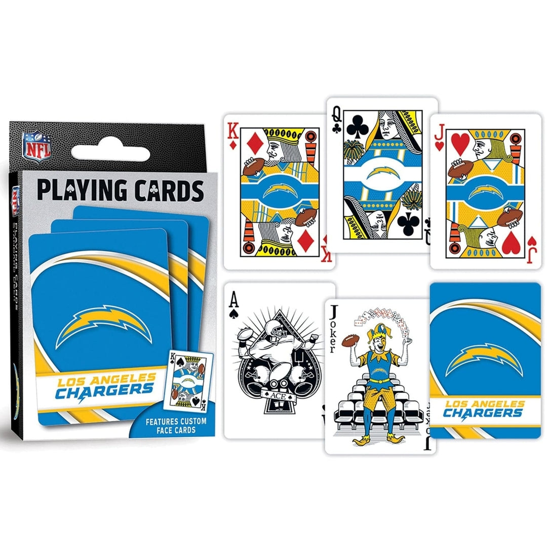 Los Angeles Chargers Playing Cards 54 Card Deck Officially Licensed NFL Merchandise Image 3