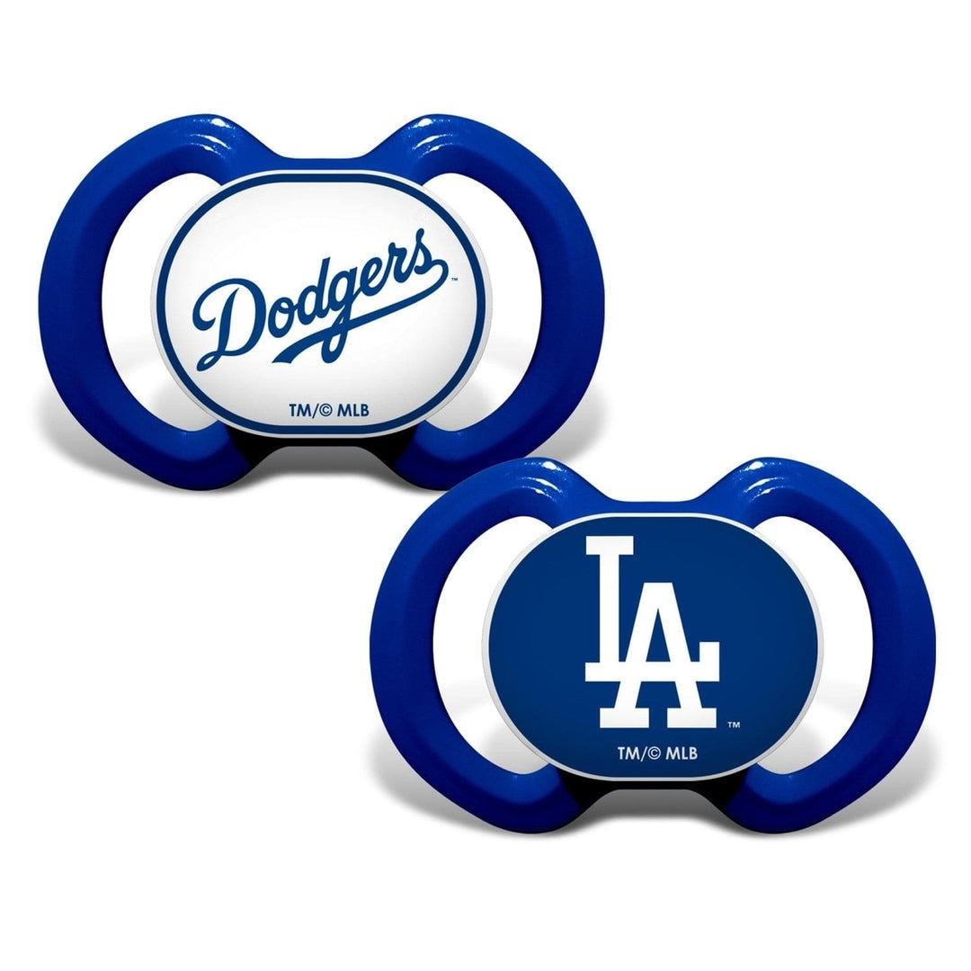 Los Angeles Dodgers Pacifier 2-Pack BPA-Free Orthodontic Silicone Infant Safe Image 1