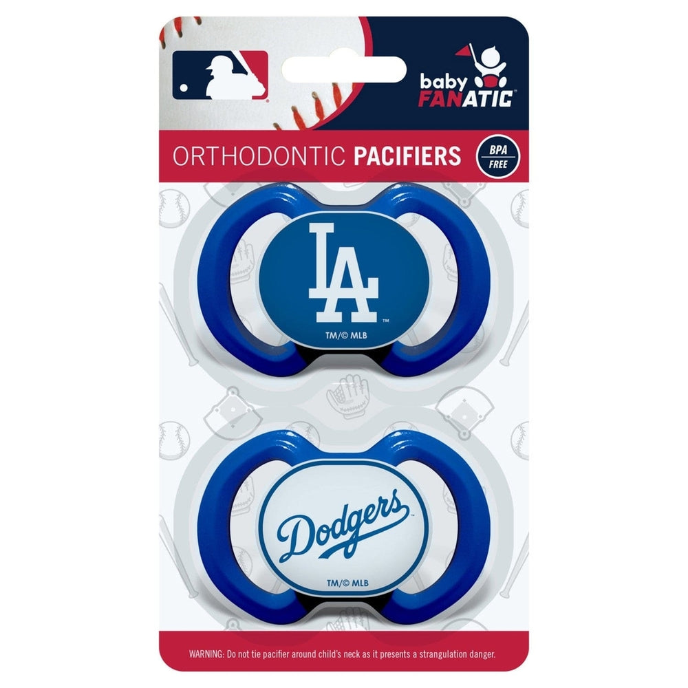 Los Angeles Dodgers Pacifier 2-Pack BPA-Free Orthodontic Silicone Infant Safe Image 2