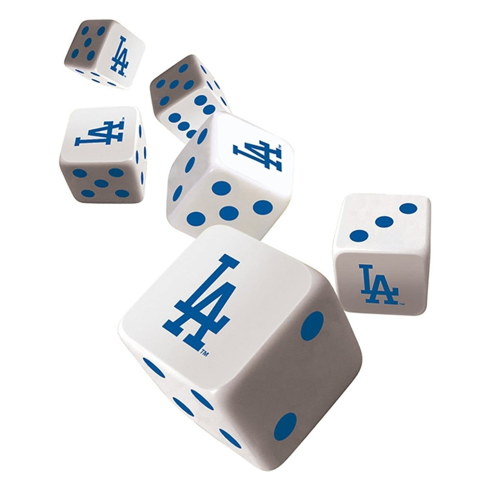 Los Angeles Dodgers Dice Set 6-Piece D6 Gaming Dice Officially Licensed 16mm Image 2