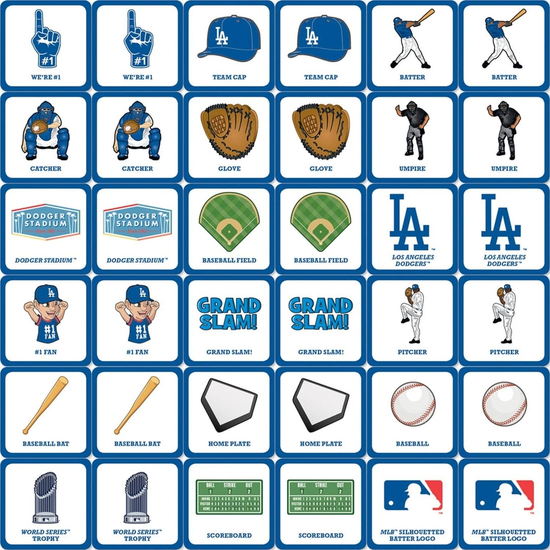 Los Angeles Dodgers MLB Matching Game Memory Card Game for Families and Kids Image 2