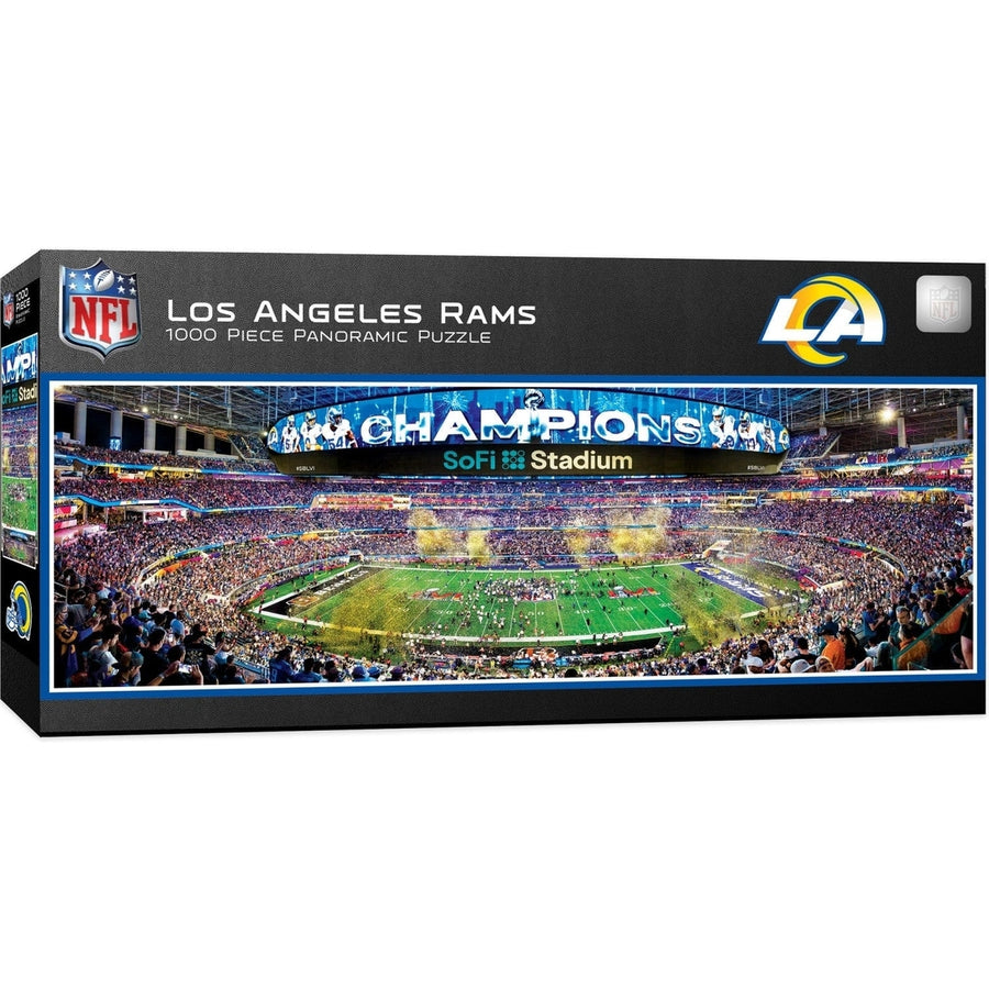 Los Angeles Rams 1000 Piece Panoramic NFL Jigsaw Puzzle 13x39 Eco-Friendly Image 1