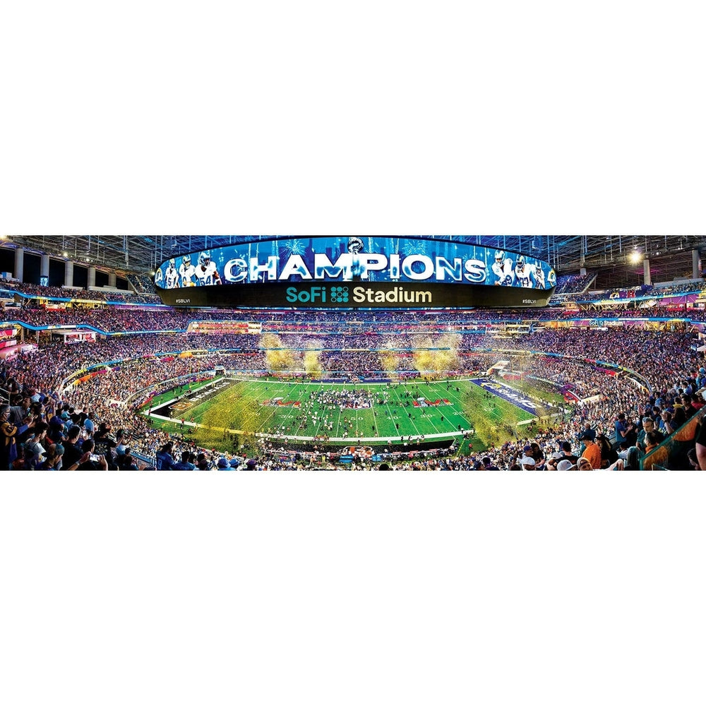 Los Angeles Rams 1000 Piece Panoramic NFL Jigsaw Puzzle 13x39 Eco-Friendly Image 2