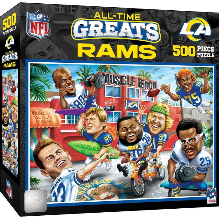 Los Angeles Rams 500 Piece Jigsaw Puzzle NFL All Time Greats Eco-Friendly Chipboard Image 1