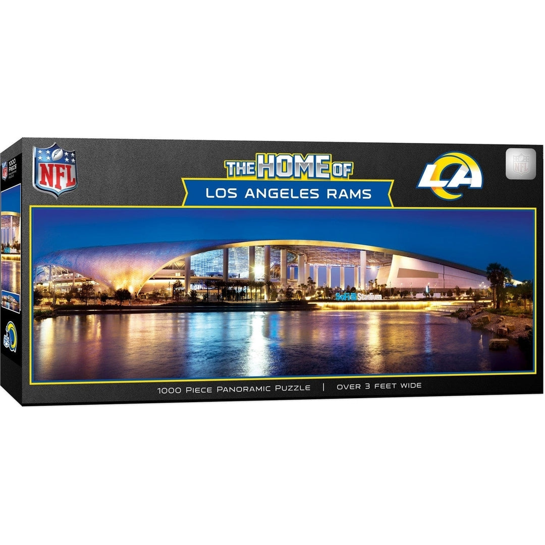 Los Angeles Rams 1000 Piece Panoramic Jigsaw Puzzle Made in USA 13x39 Inches Image 1