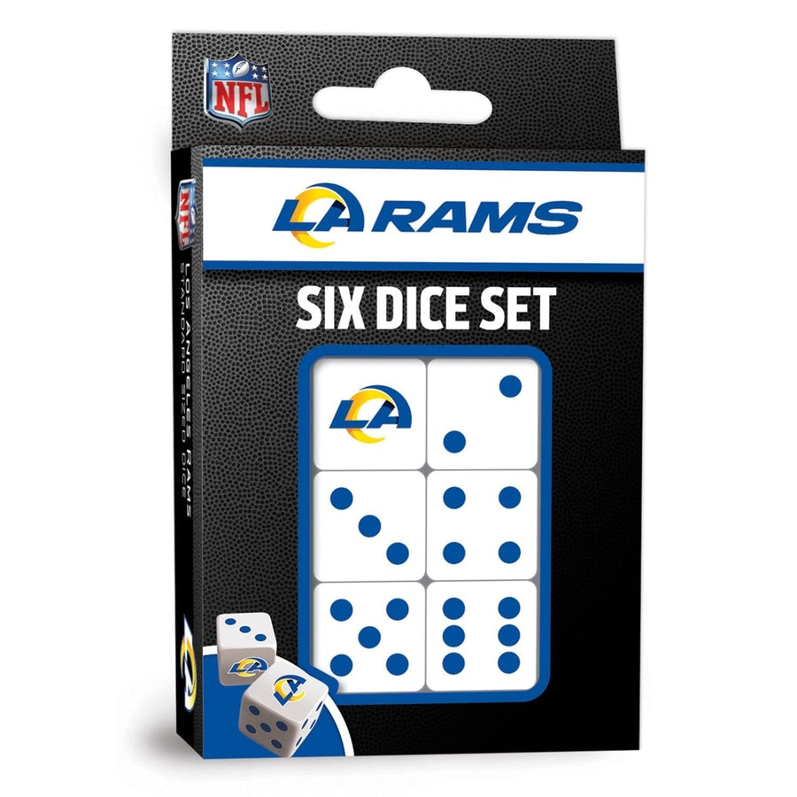 Los Angeles Rams Dice Set 6-Piece D6 Gaming Dice Officially Licensed NFL 16mm Image 1