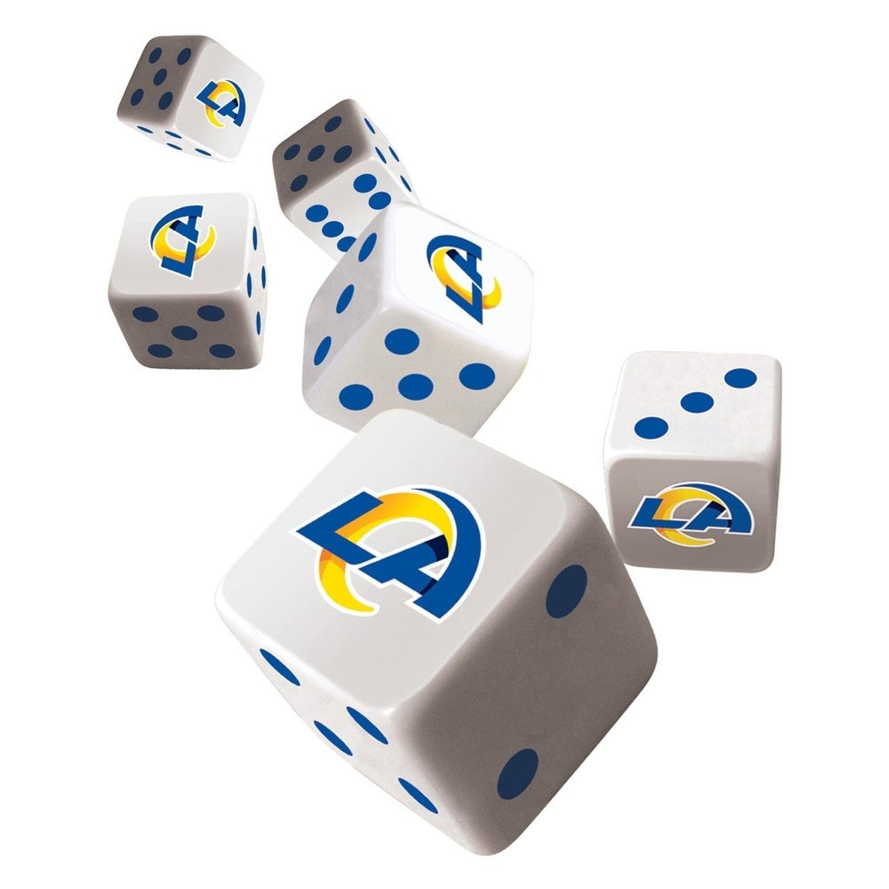 Los Angeles Rams Dice Set 6-Piece D6 Gaming Dice Officially Licensed NFL 16mm Image 2