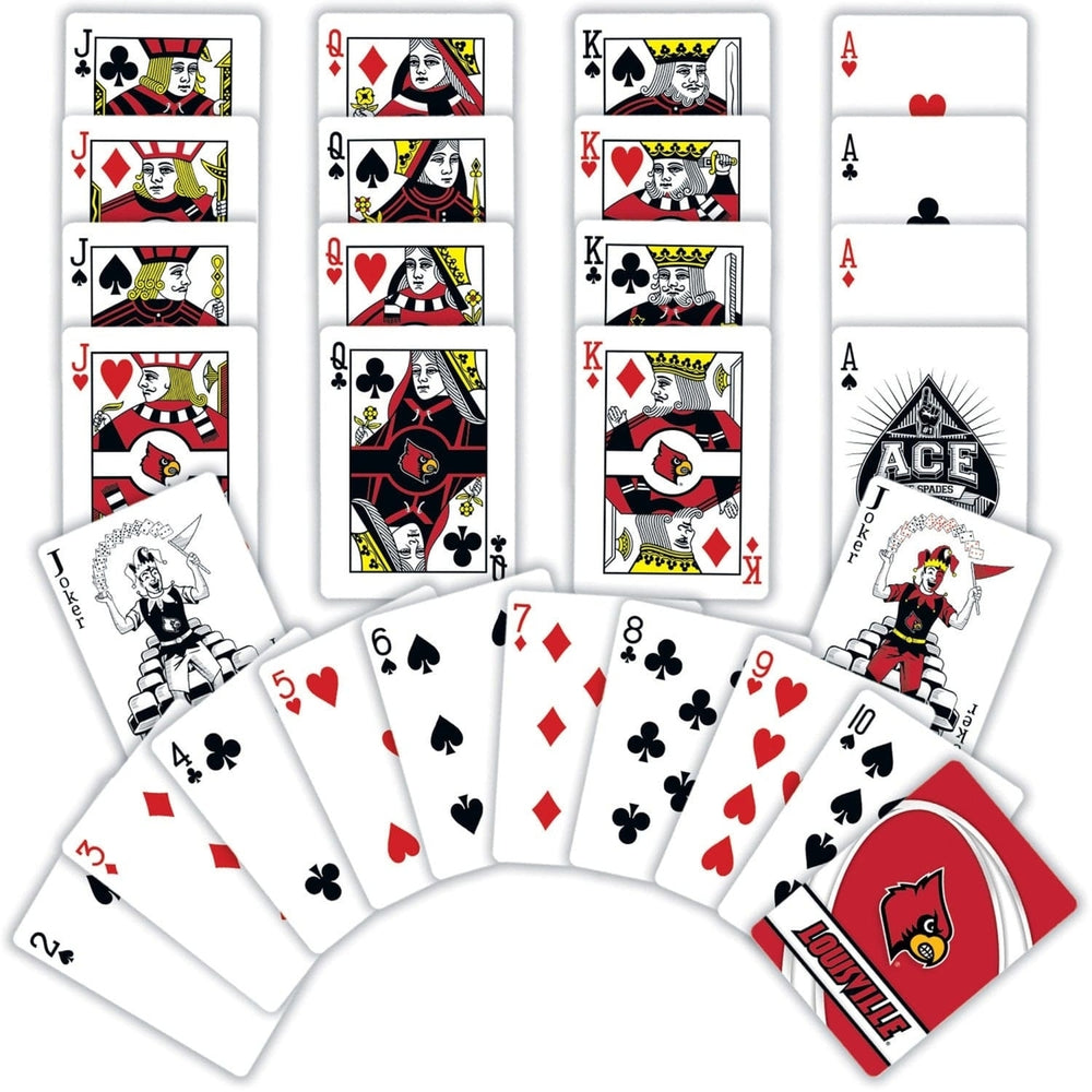 Louisville Cardinals Playing Cards 54 Card Deck NCAA Team Design Officially Licensed Image 2