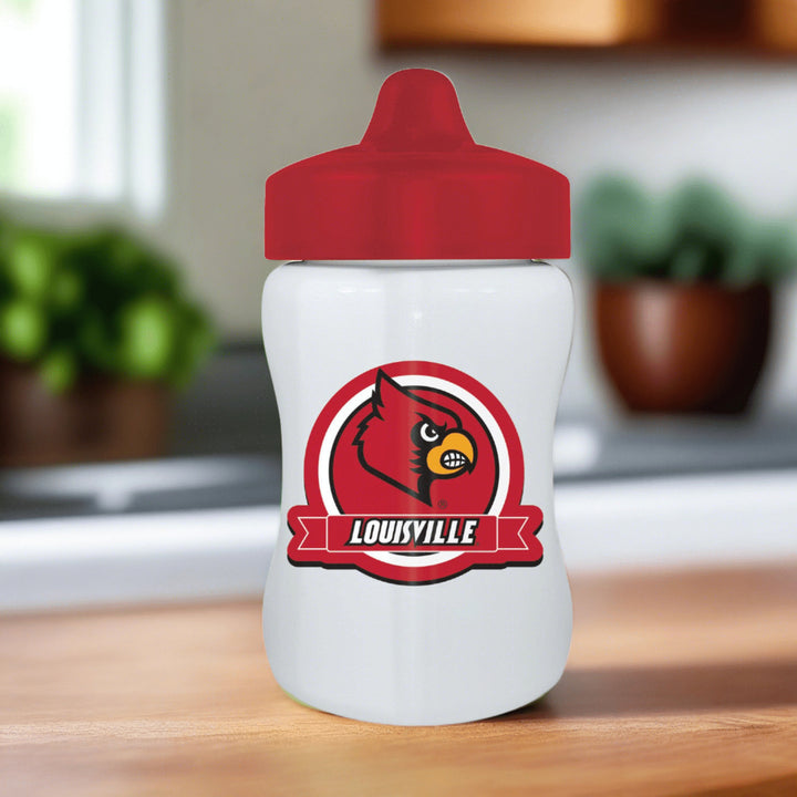 Louisville Cardinals Sippy Cup 9oz BPA Free Dishwasher Safe Toddler Cup Image 3