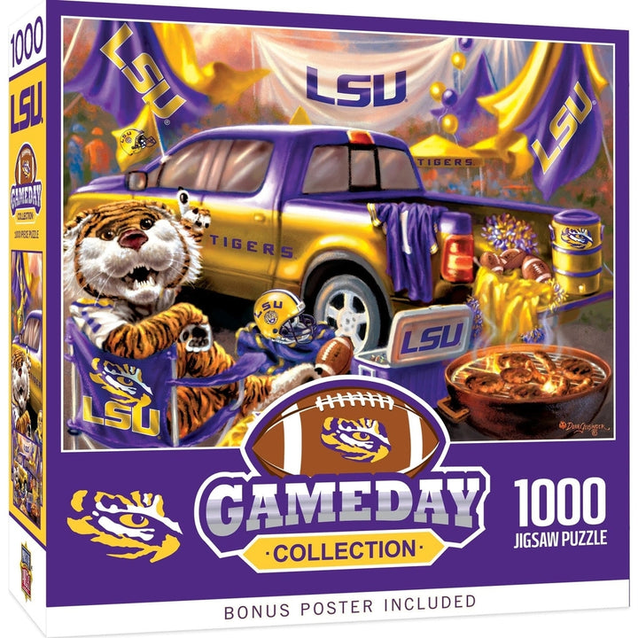 LSU Tigers 1000 Piece Jigsaw Puzzle 19.25in x 26.75in Eco-Friendly Chipboard Image 1