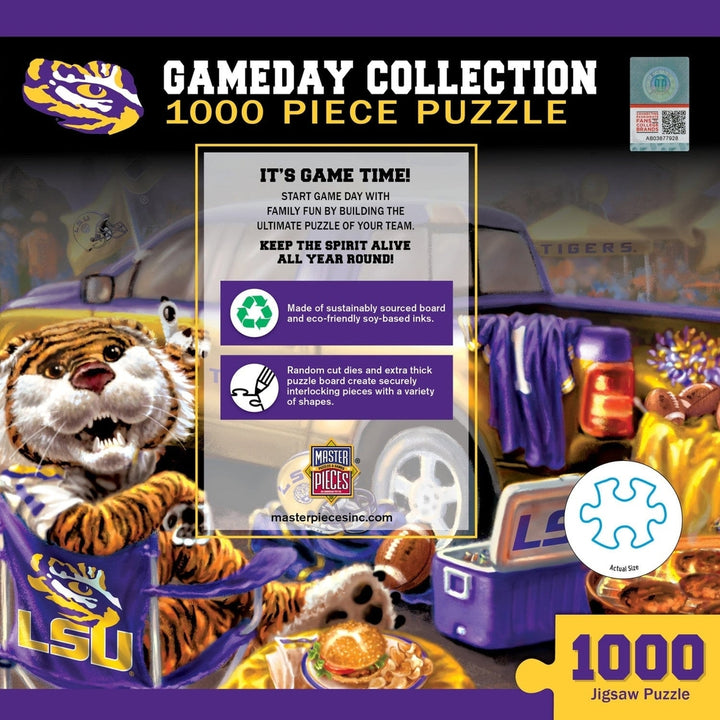 LSU Tigers 1000 Piece Jigsaw Puzzle 19.25in x 26.75in Eco-Friendly Chipboard Image 3