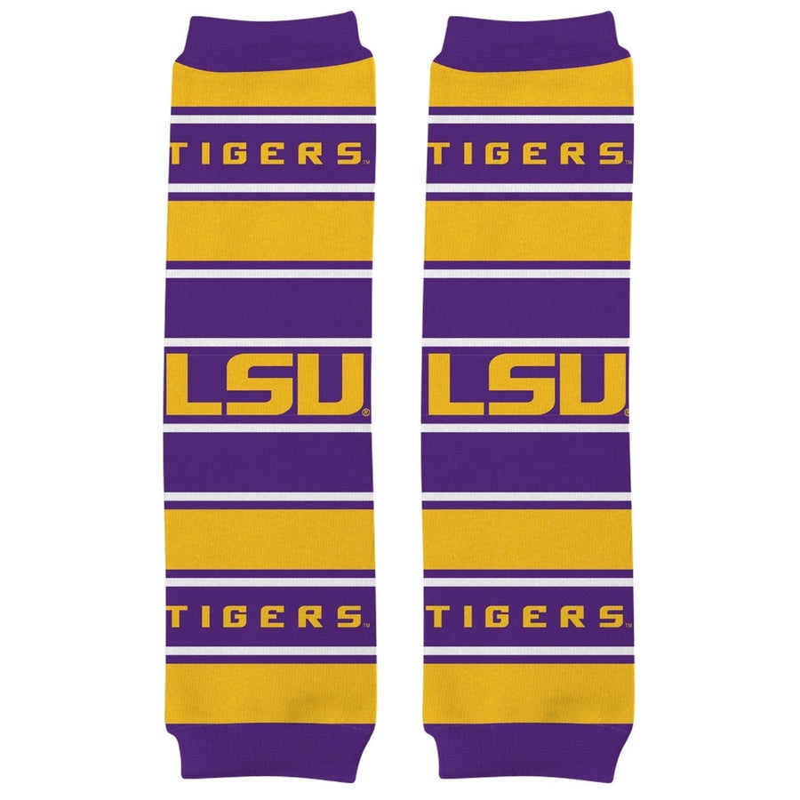 LSU Tigers Baby Leg Warmers Unisex Cotton Spandex Infant Toddler 9-35 lbs Image 1