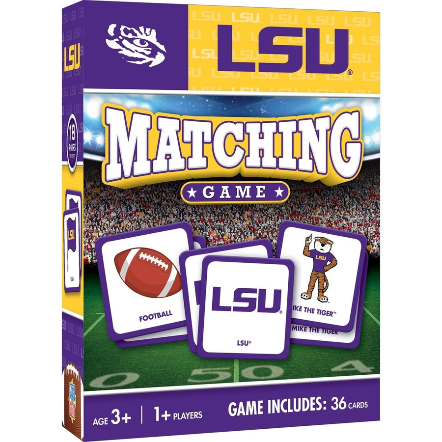 NCAA LSU Tigers Matching Game Family Card Game 18 Pairs Officially Licensed Image 1