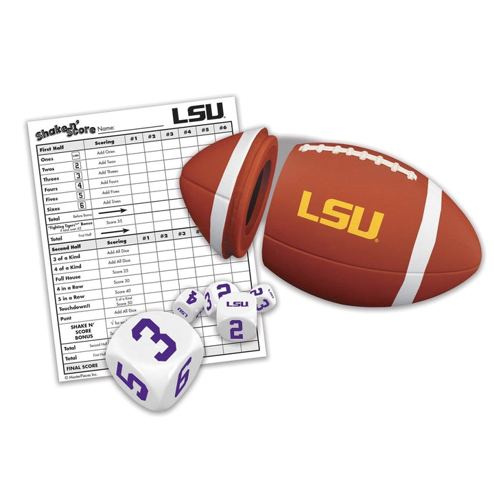 LSU Tigers Shake N Score Dice Game Official NCAA Travel Dice Game for Fans Image 2